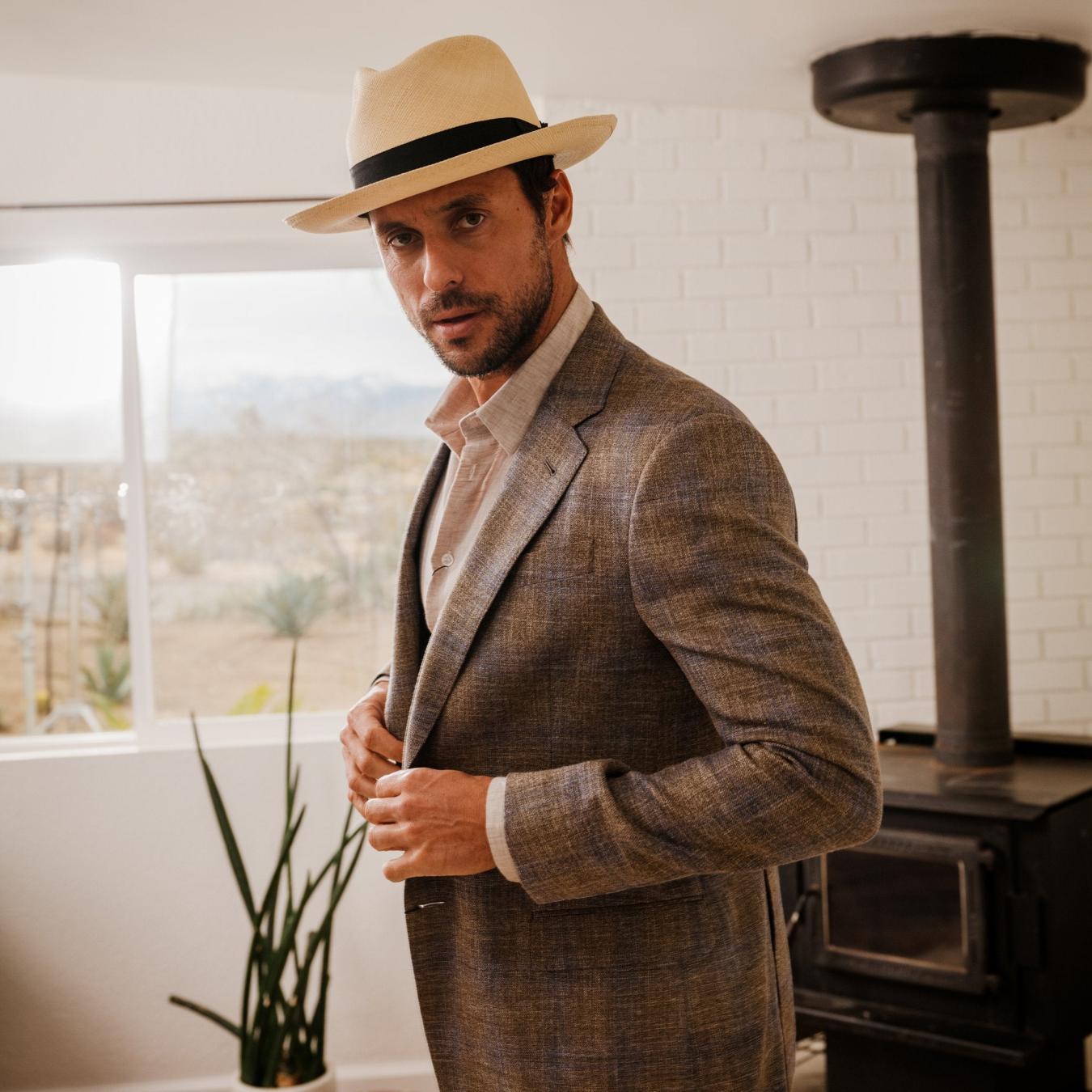 Men/Women Fedora Stetson Center Dent Panama Fedora Natural