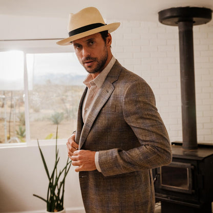 Men/Women Fedora Stetson Center Dent Panama Fedora Natural