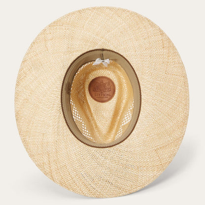 Men/Women Fedora Stetson Chorus Straw Flat Brim Hat Natural