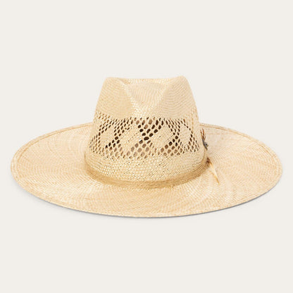 Men/Women Fedora Stetson Chorus Straw Flat Brim Hat Natural