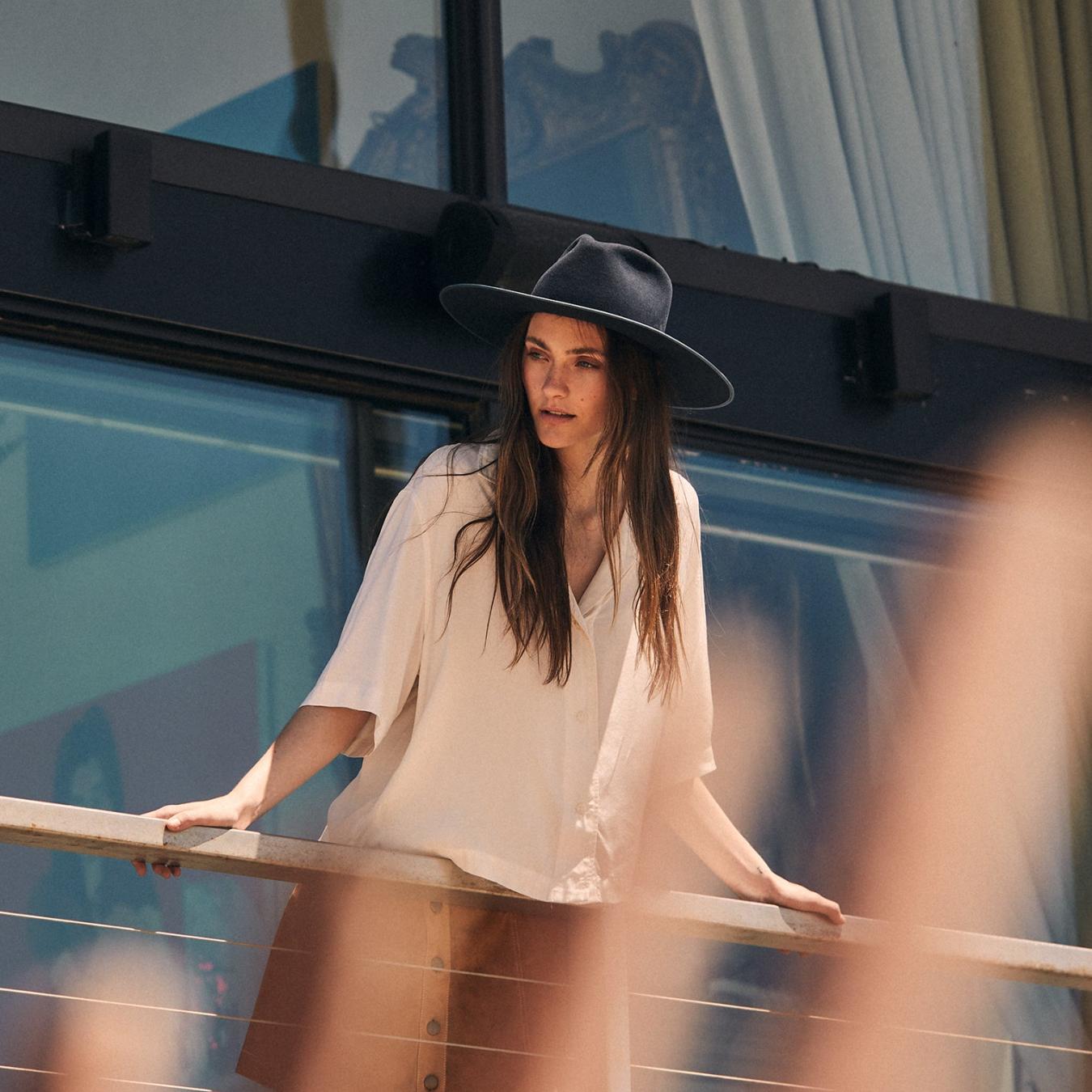 Men/Women Fedora Stetson Hardrock Navy