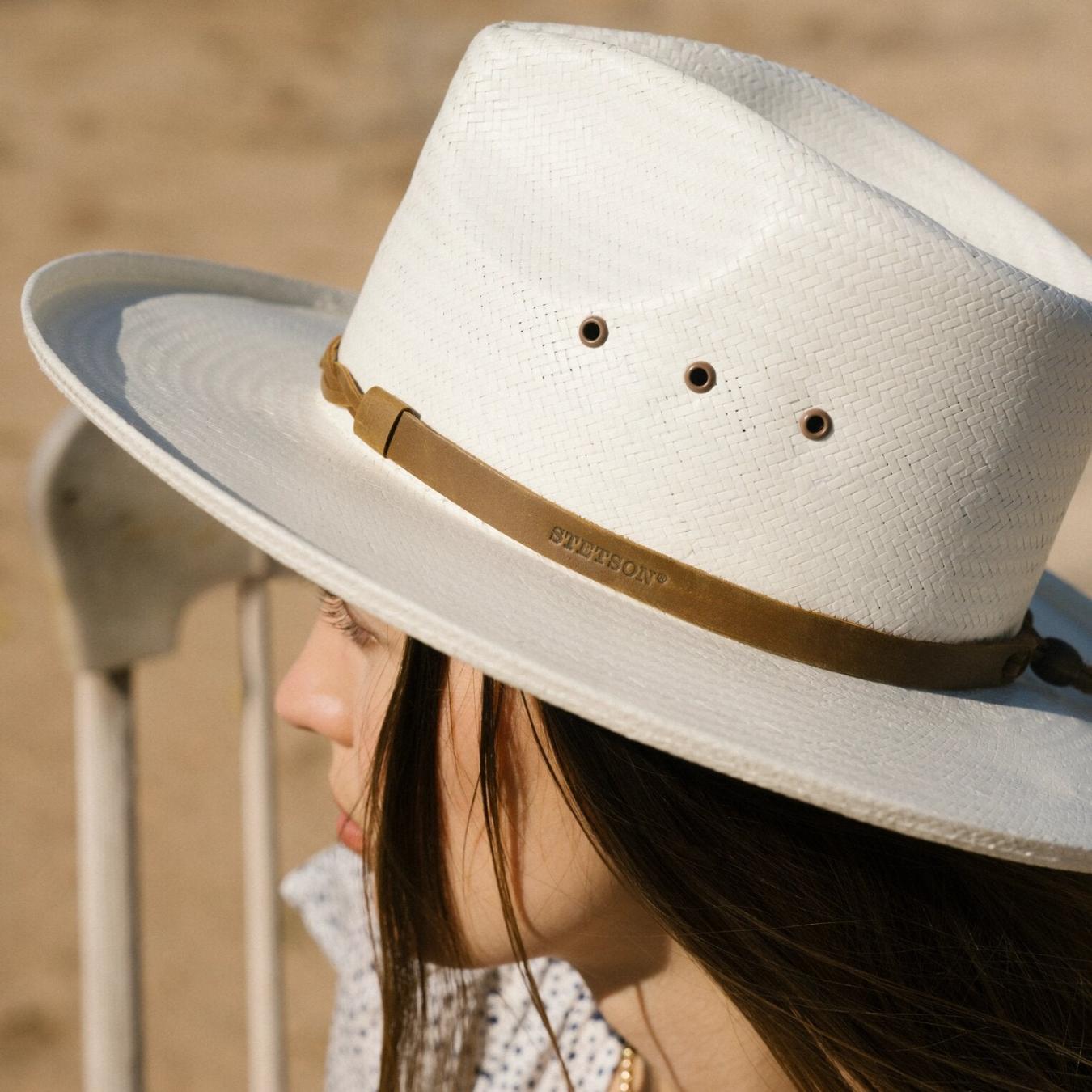 Men/Women Fedora Stetson Helena Straw Fedora Natural