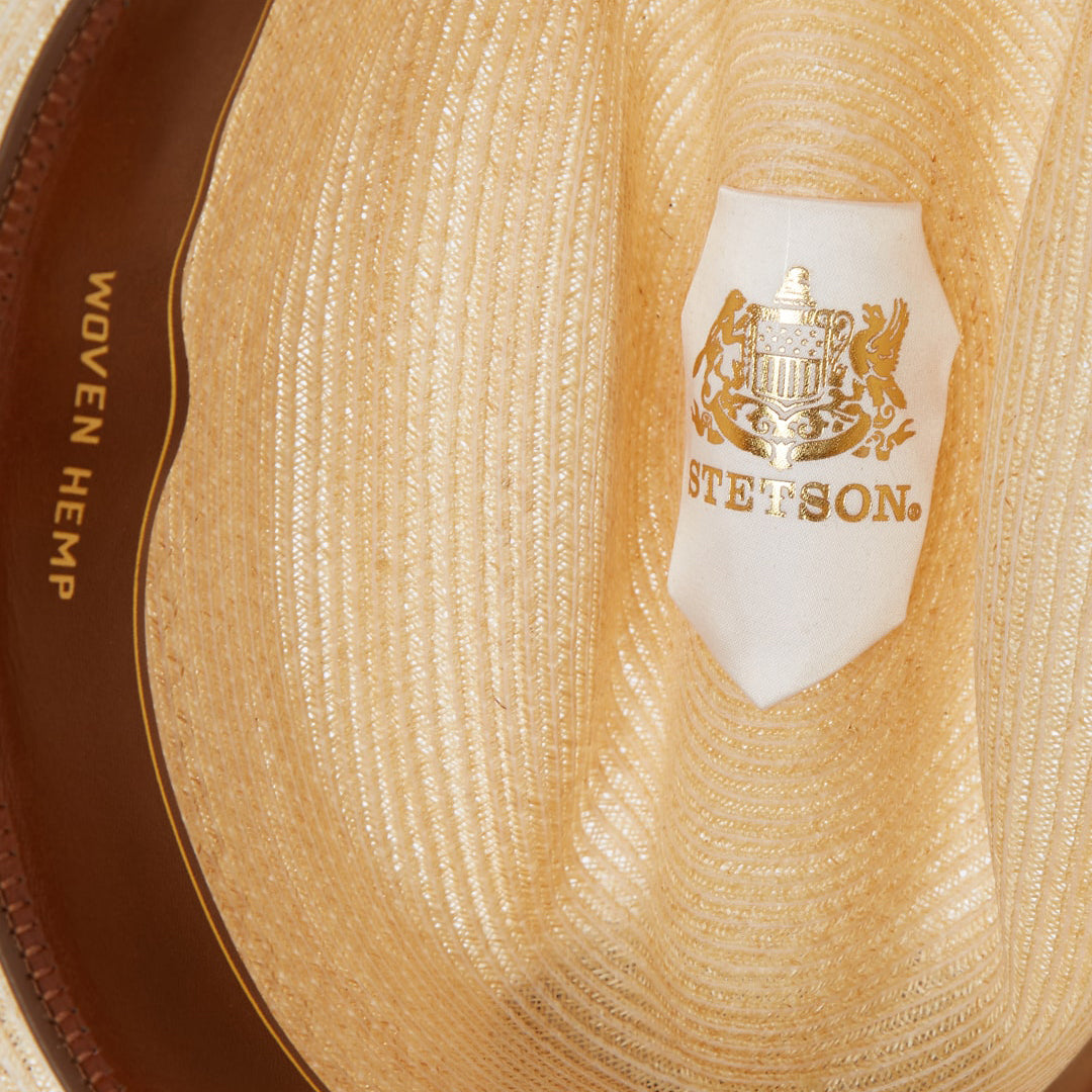 Men/Women Fedora Stetson Hemp Straw Open Road Natural