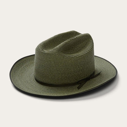Men/Women Fedora Stetson Hemp Straw Open Road Sage