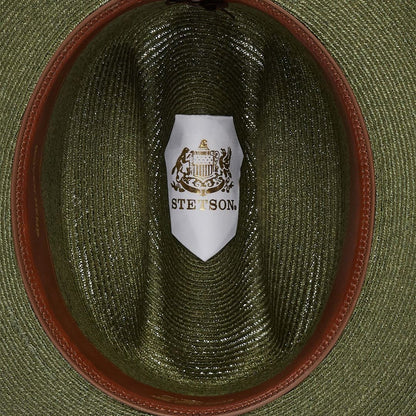 Men/Women Fedora Stetson Hemp Straw Open Road Sage