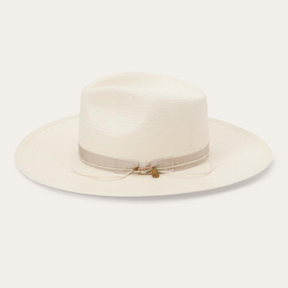 Men/Women Fedora Stetson JW Marshall Straw Flat Brim Hat Natural