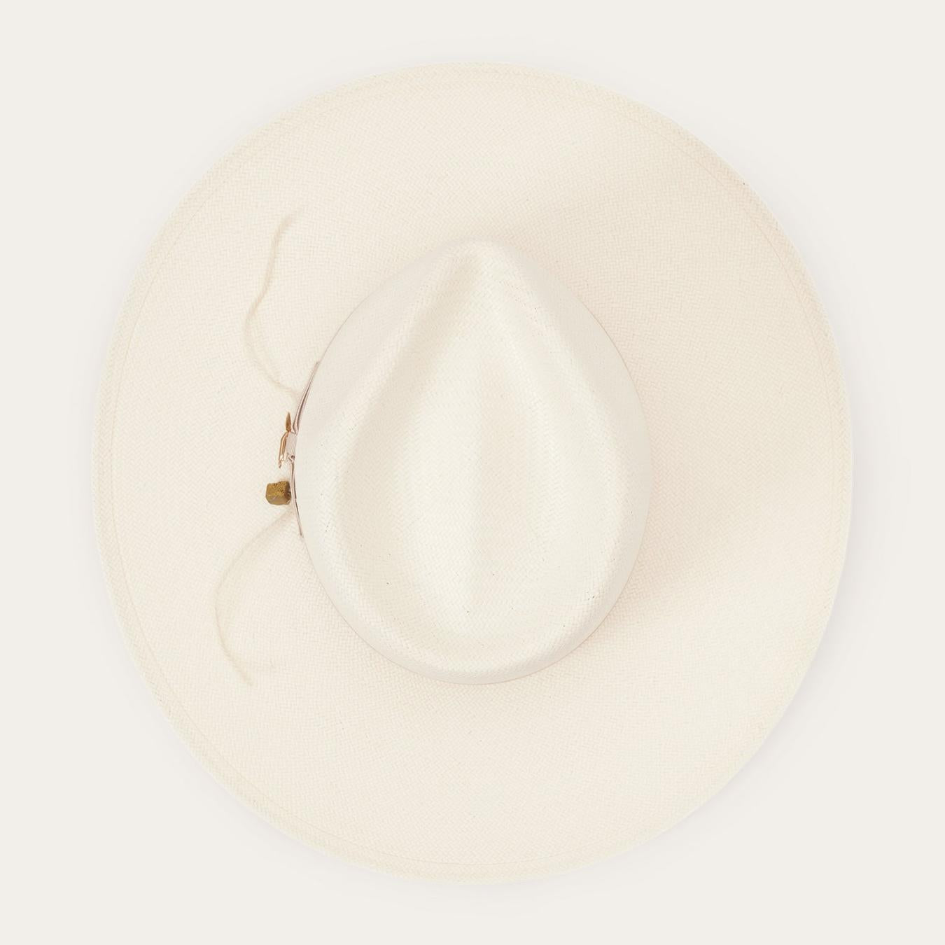 Men/Women Fedora Stetson JW Marshall Straw Flat Brim Hat Natural