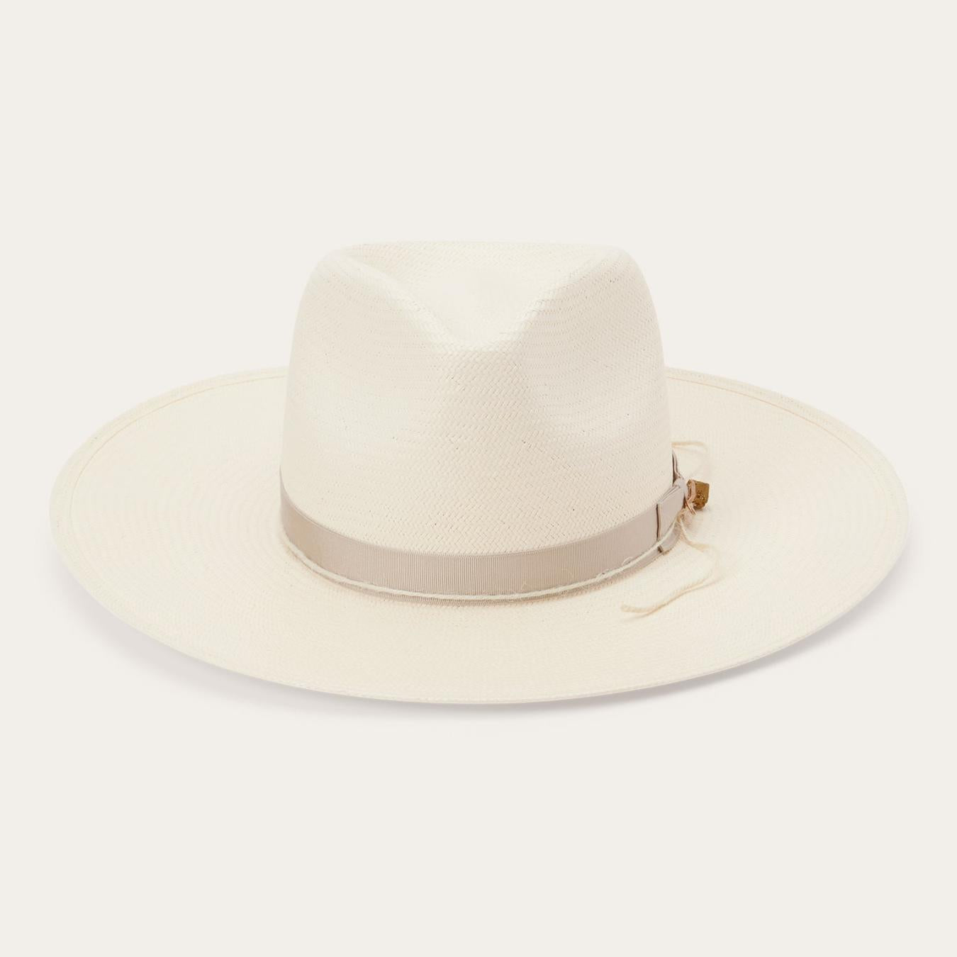 Men/Women Fedora Stetson JW Marshall Straw Flat Brim Hat Natural