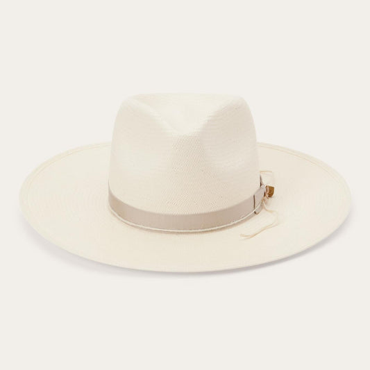 Men/Women Fedora Stetson JW Marshall Straw Flat Brim Hat Natural