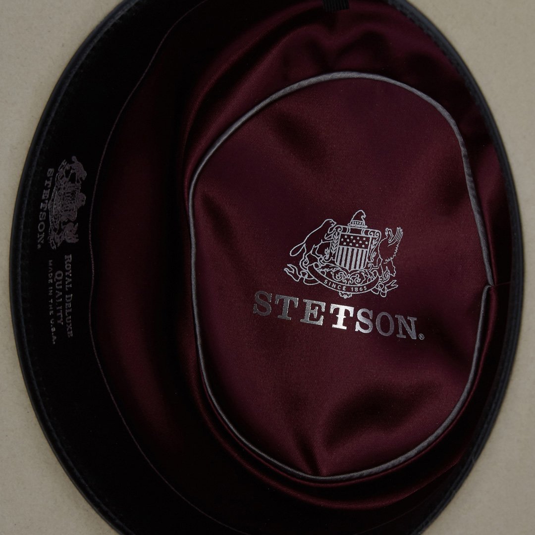 Men/Women Fedora Stetson Kings Row Firm Felt Hat Silver Grey