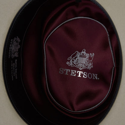 Men/Women Fedora Stetson Kings Row Firm Felt Hat Silver Grey