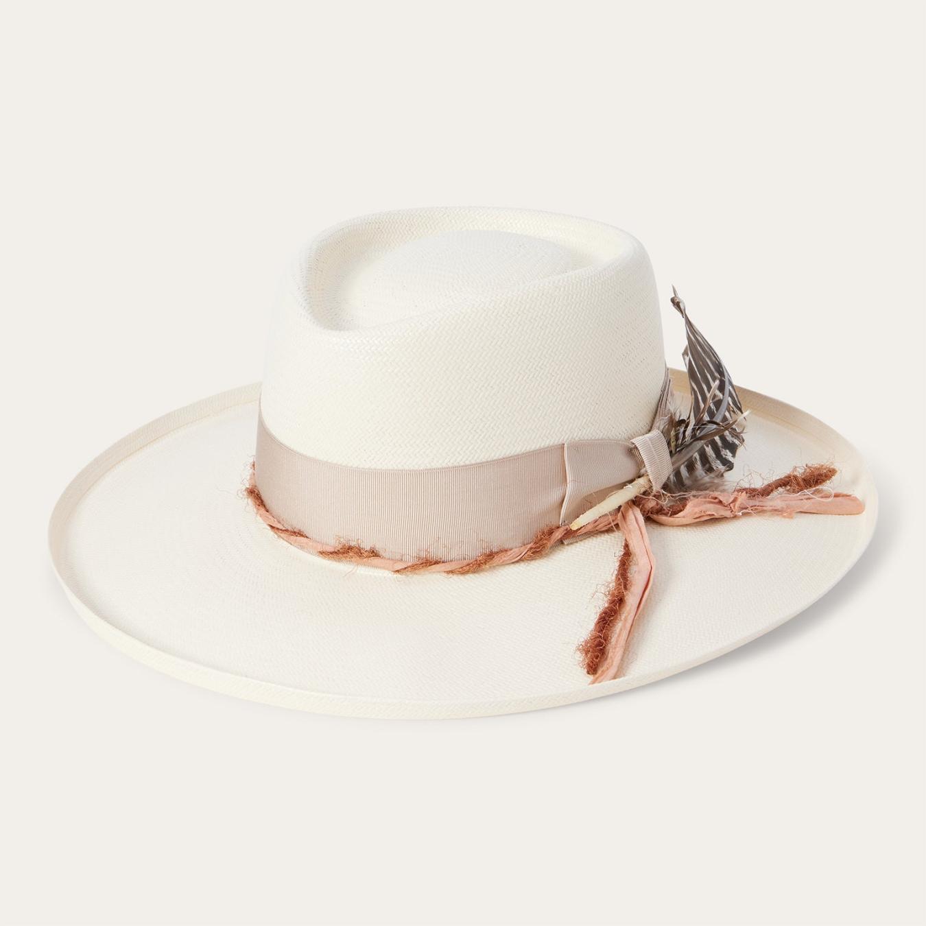 Men/Women Fedora Stetson Kings Row Shantung Straw Fedora Natural