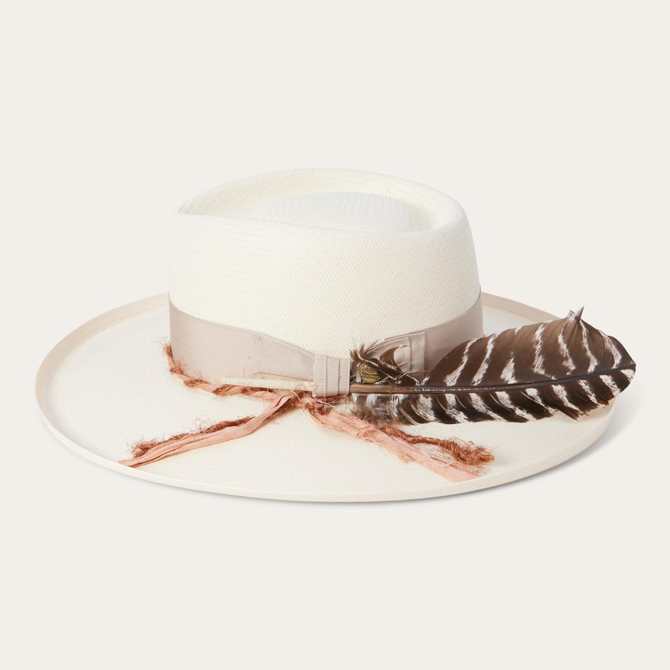 Men/Women Fedora Stetson Kings Row Shantung Straw Fedora Natural