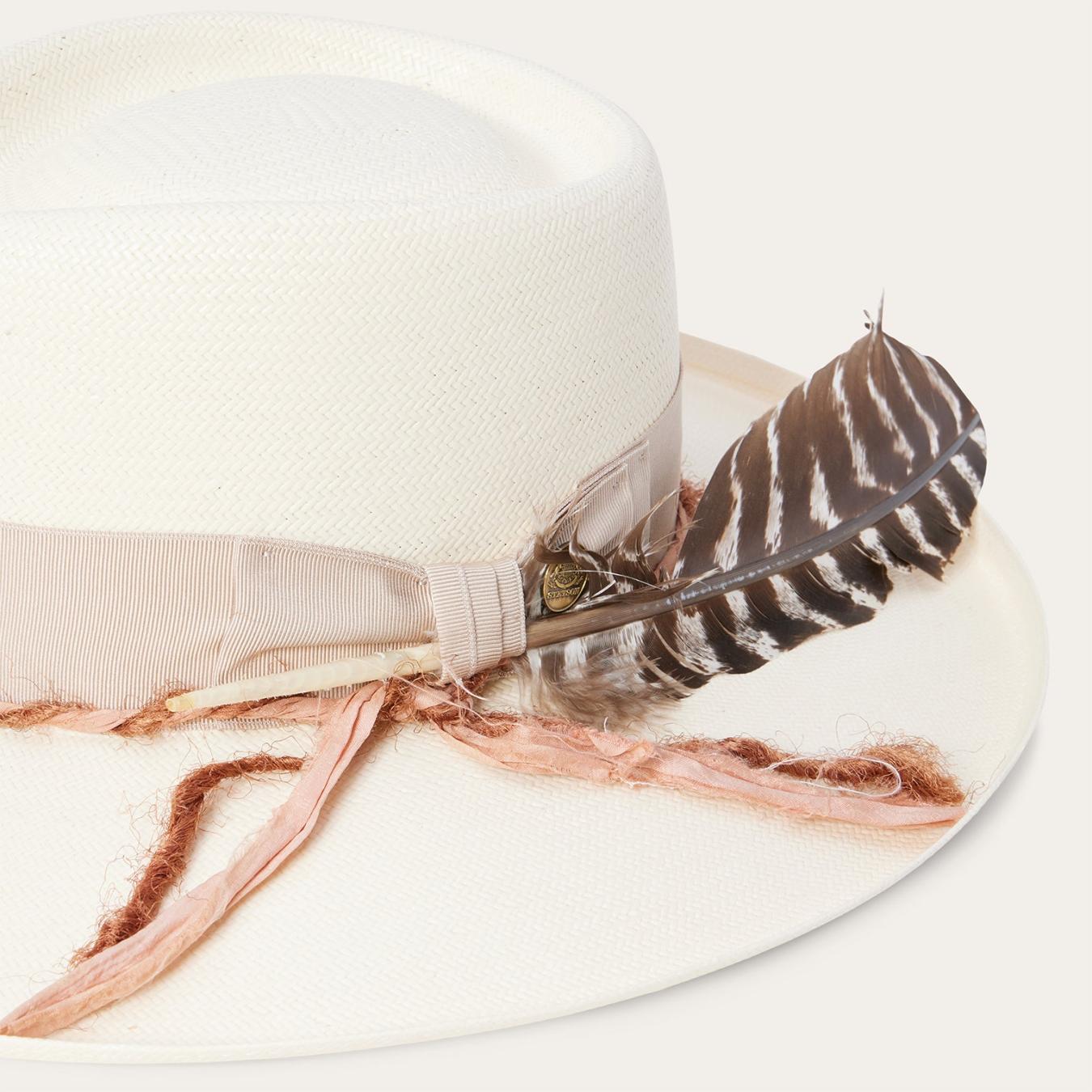 Men/Women Fedora Stetson Kings Row Shantung Straw Fedora Natural
