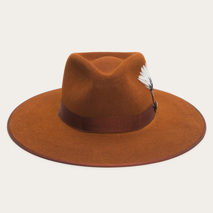 Men/Women Fedora Stetson Midtown Wide Flat Brim Hat Black