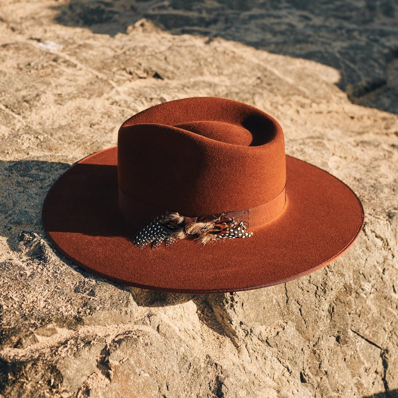 Men/Women Fedora Stetson Midtown Wide Flat Brim Hat Black