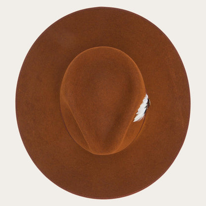 Men/Women Fedora Stetson Midtown Wide Flat Brim Hat Black
