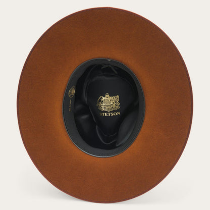 Men/Women Fedora Stetson Midtown Wide Flat Brim Hat Black