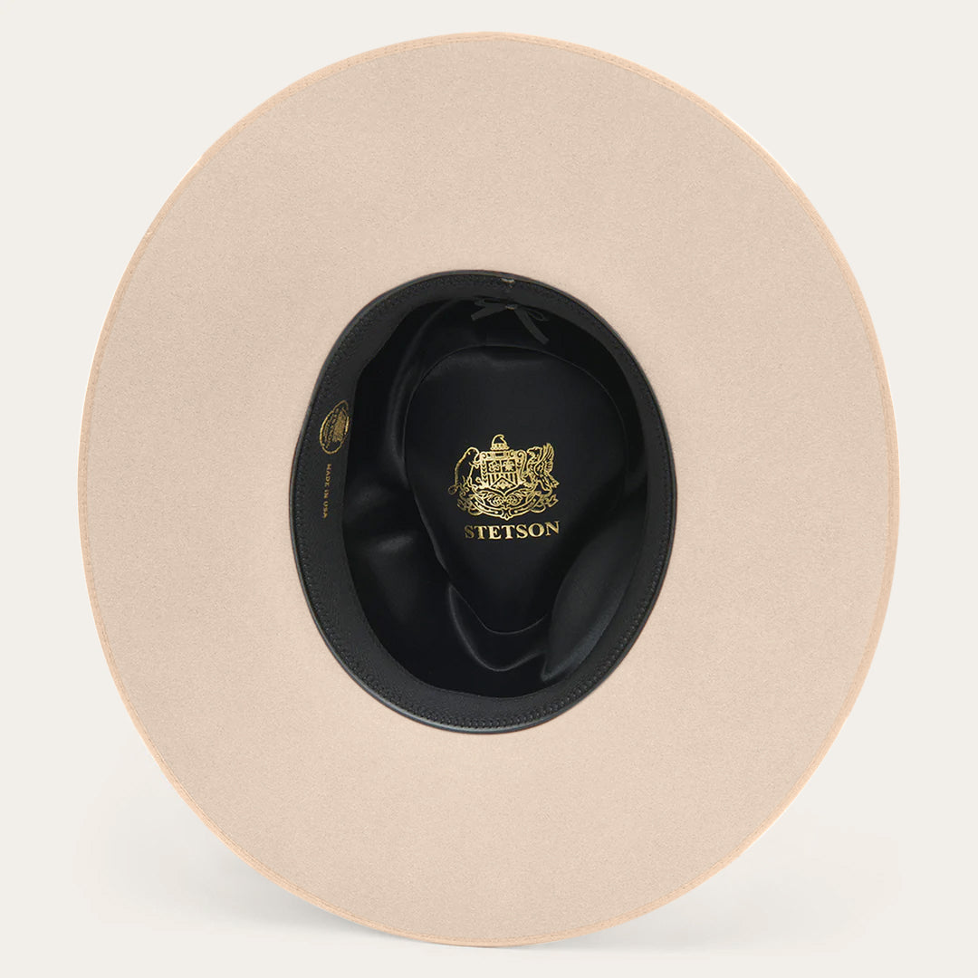 Men/Women Fedora Stetson Midtown Wide Flat Brim Hat Bone