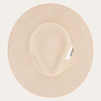 Men/Women Fedora Stetson Midtown Wide Flat Brim Hat Bone