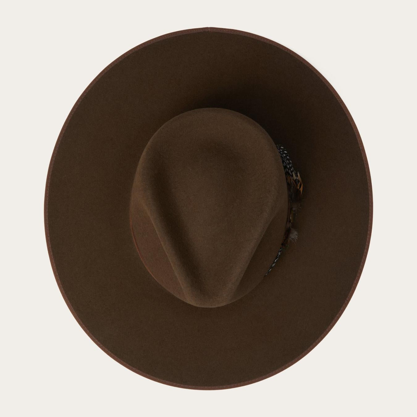 Men/Women Fedora Stetson Midtown Wide Flat Brim Hat Oak