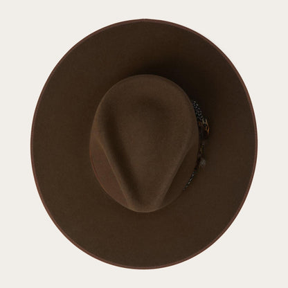 Men/Women Fedora Stetson Midtown Wide Flat Brim Hat Oak