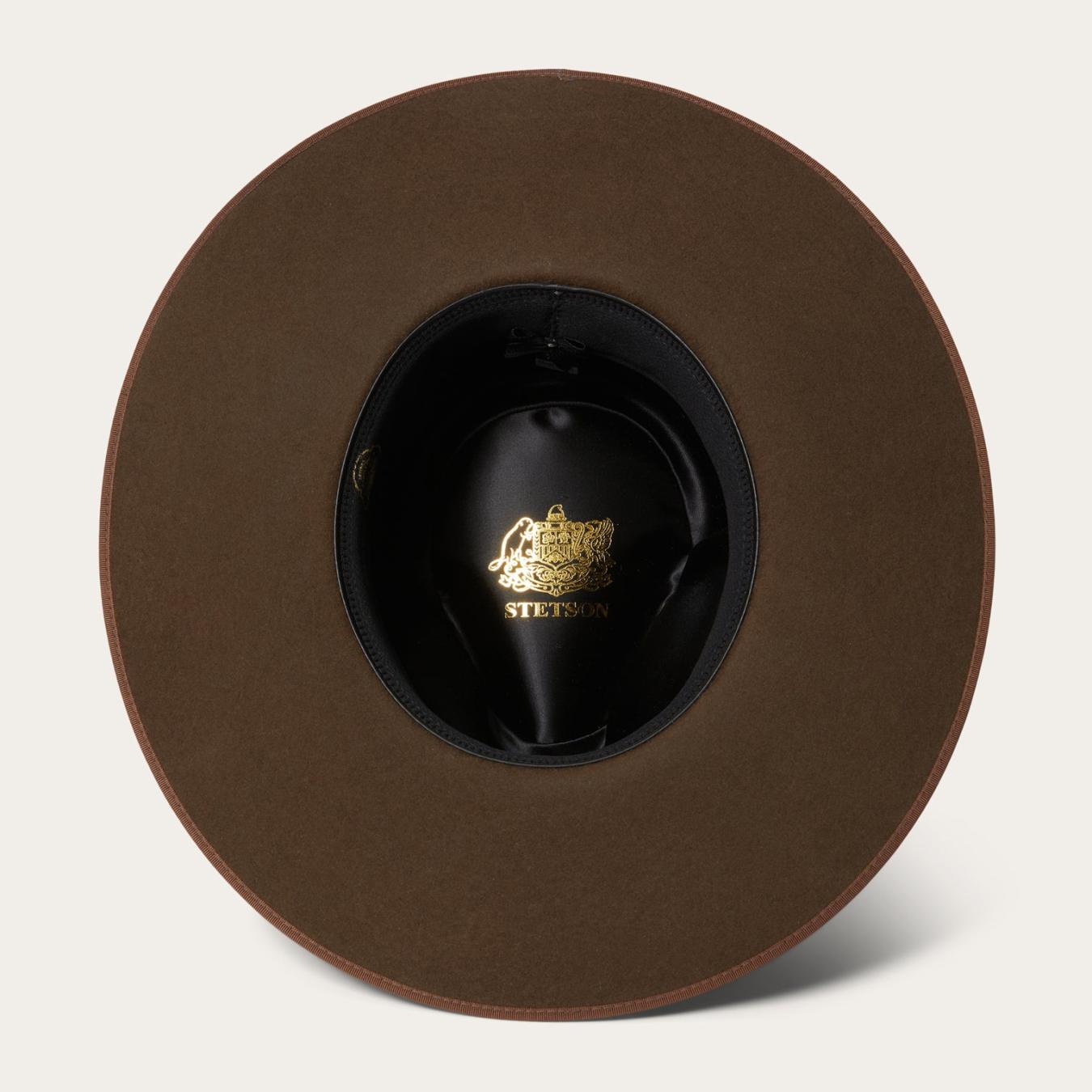 Men/Women Fedora Stetson Midtown Wide Flat Brim Hat Oak