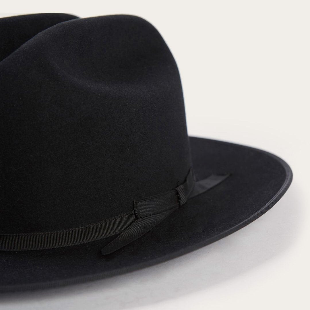 Men/Women Fedora Stetson Open Road 6X Cowboy Hat Black