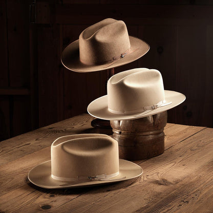 Men/Women Fedora Stetson Open Road 6X Cowboy Hat Brown Mix