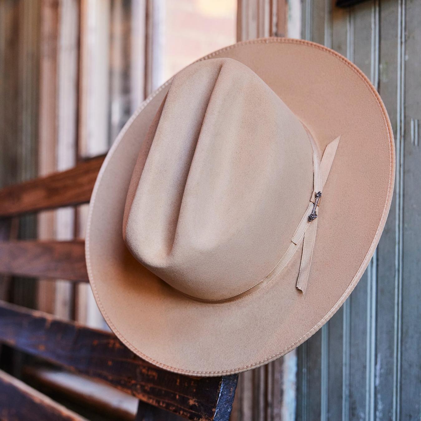 Men/Women Fedora Stetson Open Road 6X Cowboy Hat Fawn
