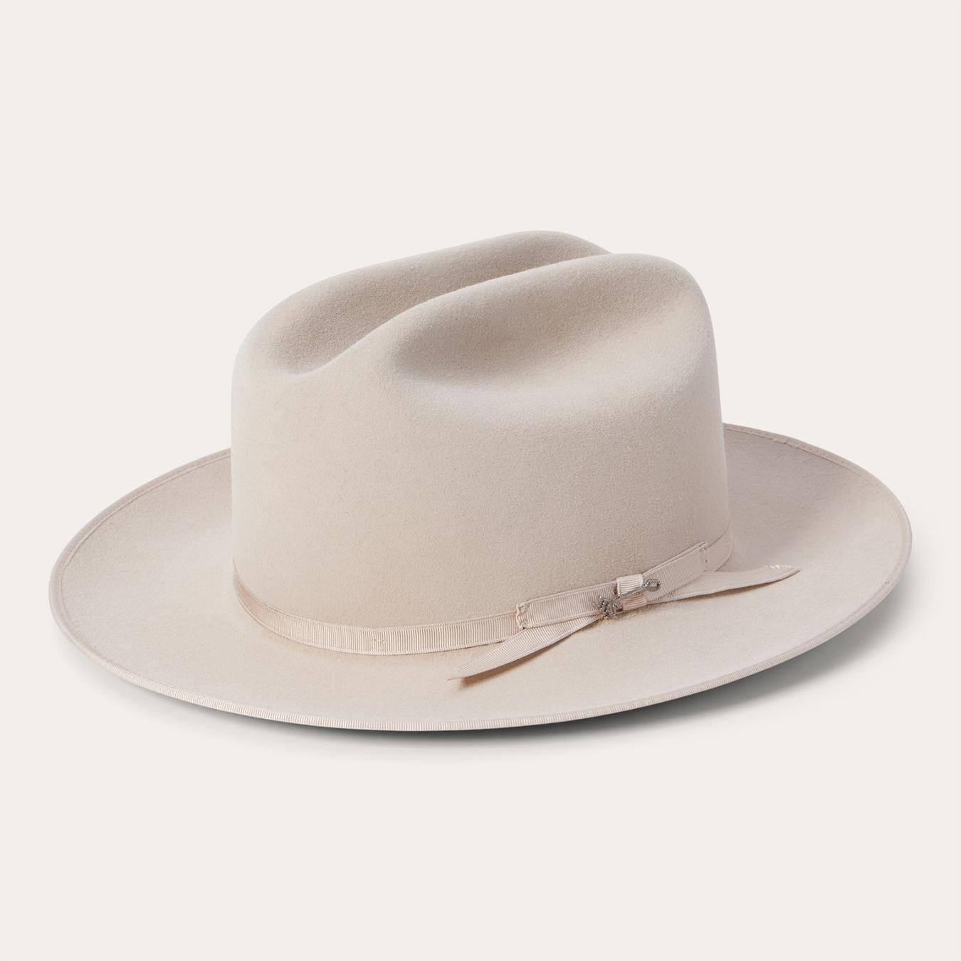 Men/Women Fedora Stetson Open Road 6X Cowboy Hat Silverbelly