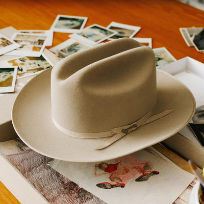 Men/Women Fedora Stetson Open Road 6X Cowboy Hat Silverbelly