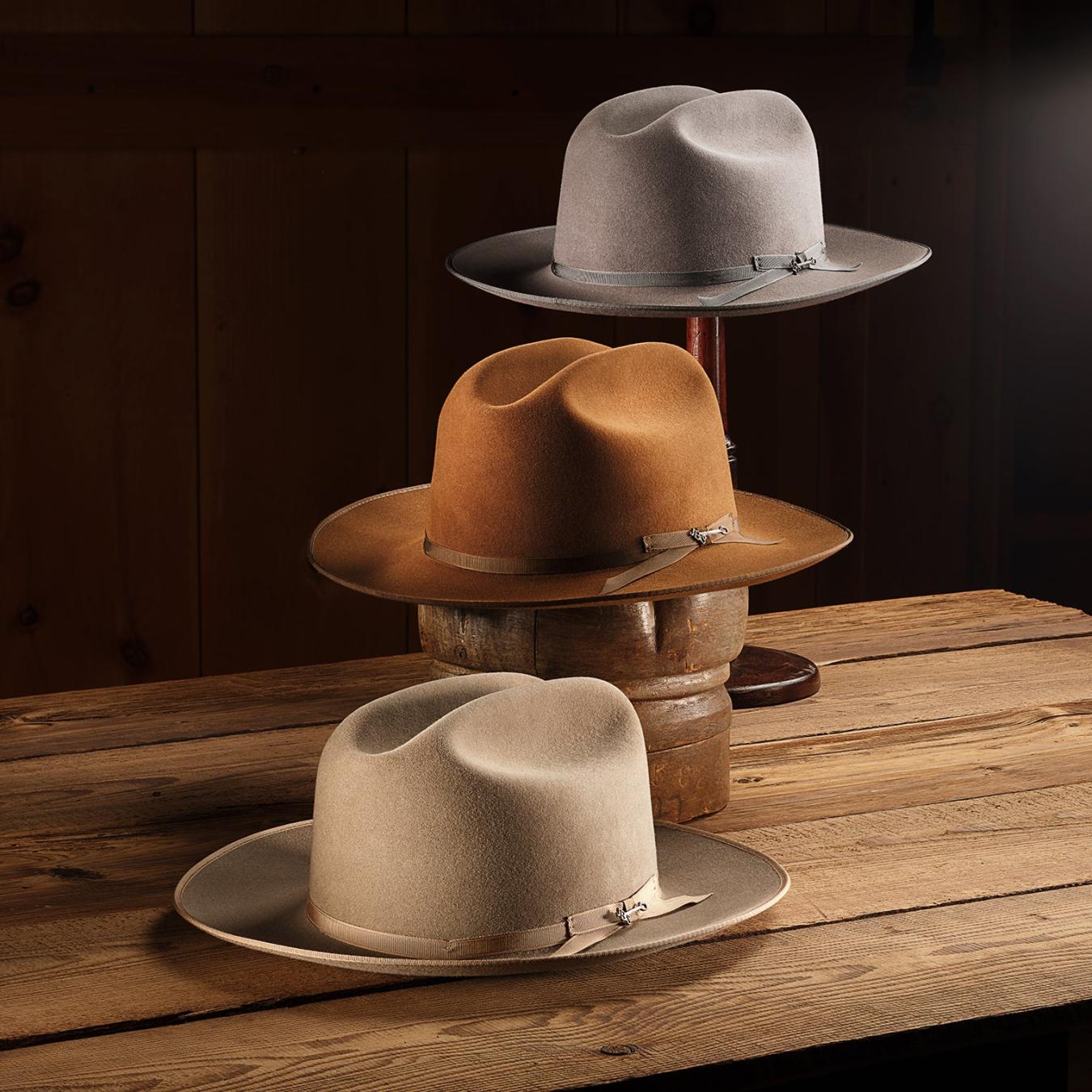 Men/Women Fedora Stetson Open Road Royal Deluxe Hat Cognac