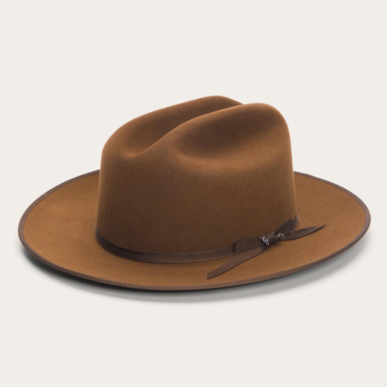 Men/Women Fedora Stetson Open Road Royal Deluxe Hat Cognac