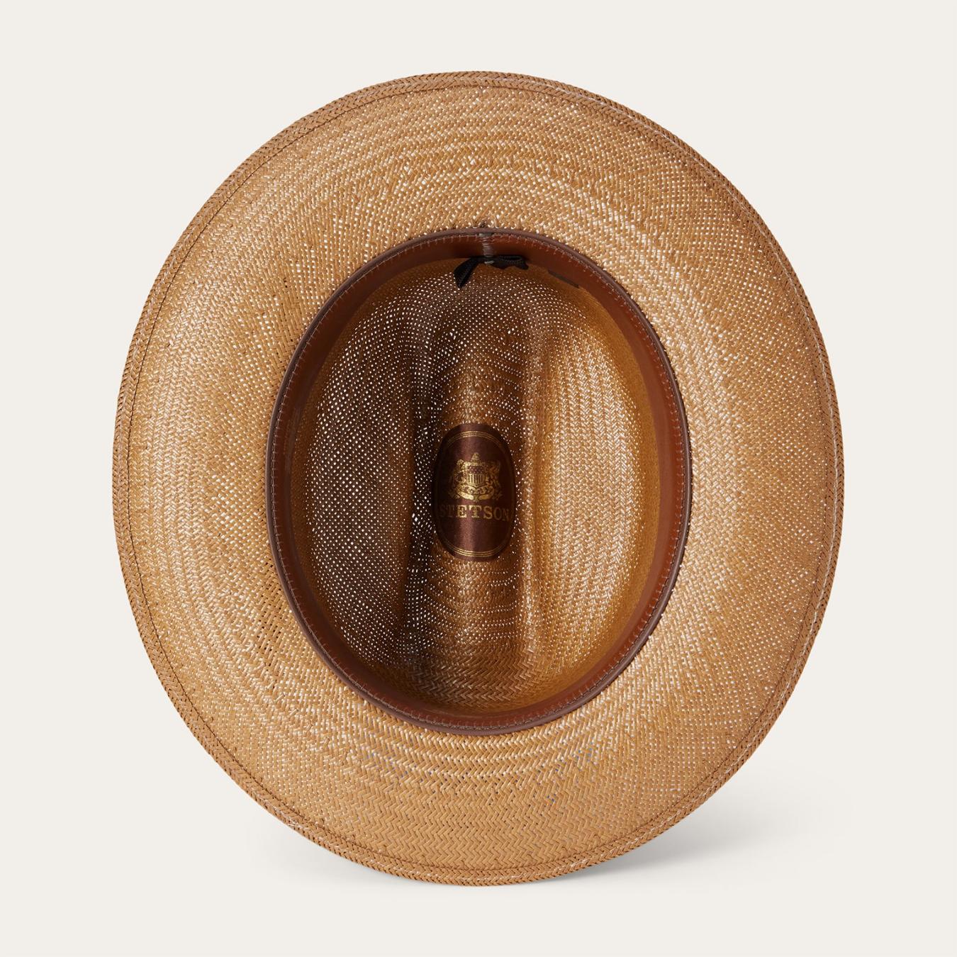 Men/Women Fedora Stetson Open Road Straw Hat Cognac