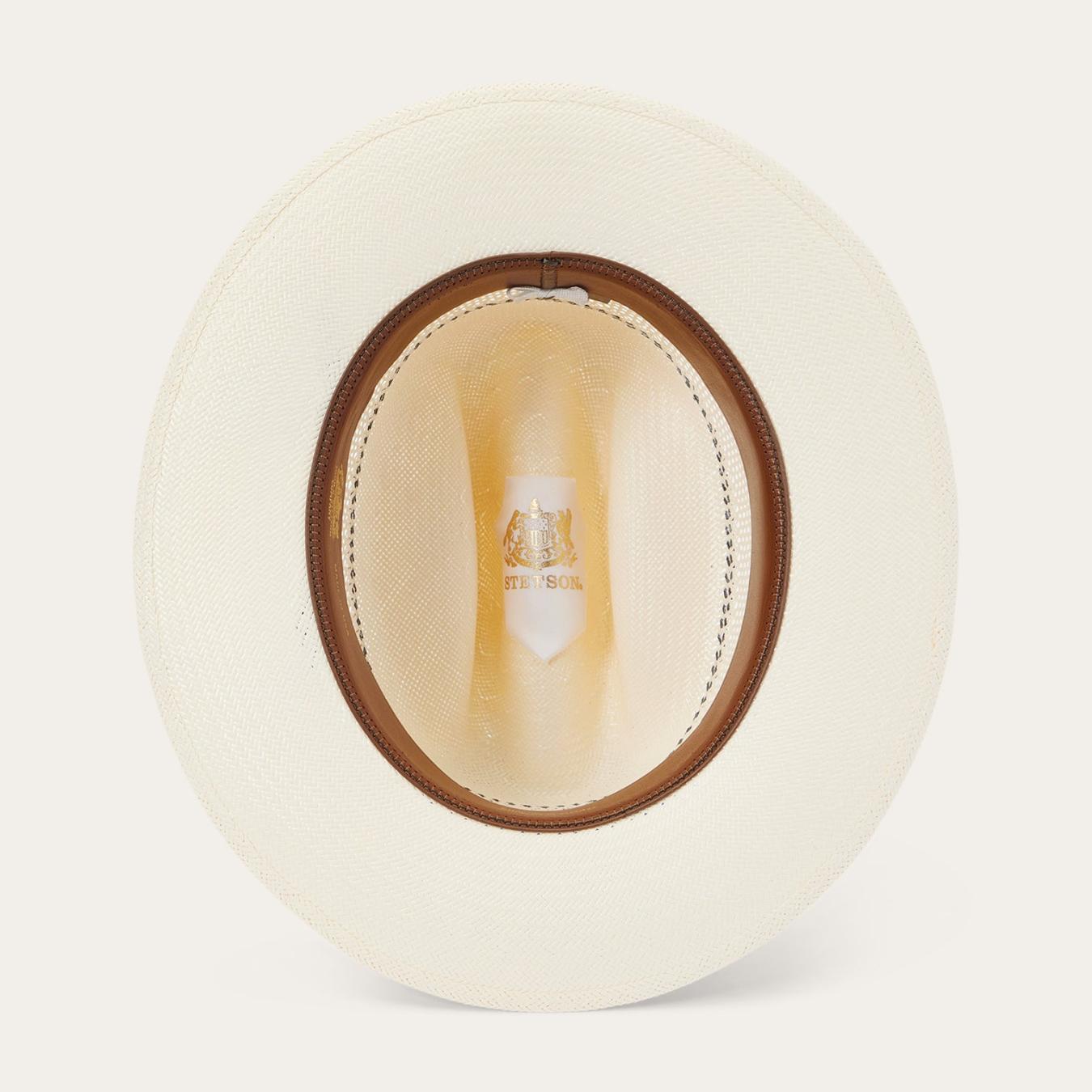 Men/Women Fedora Stetson Open Road Straw Hat Natural/black