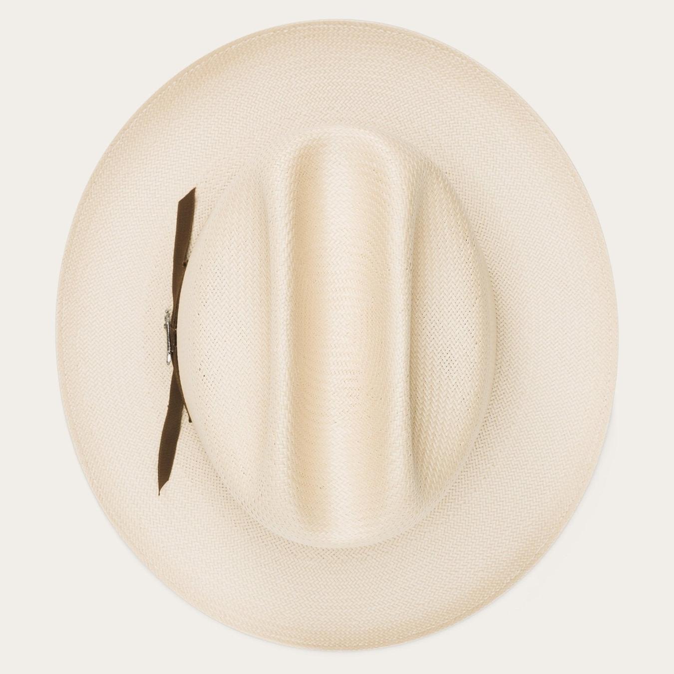Men/Women Fedora Stetson Open Road Straw Hat Silverbelly