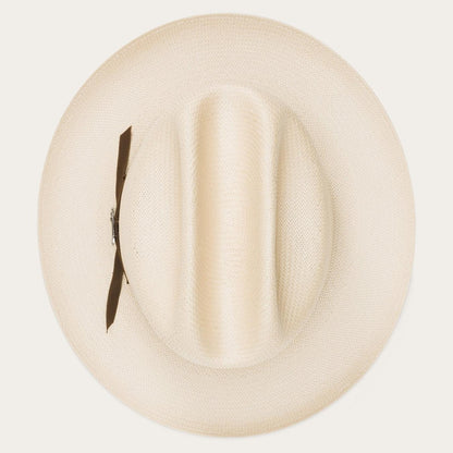 Men/Women Fedora Stetson Open Road Straw Hat Silverbelly