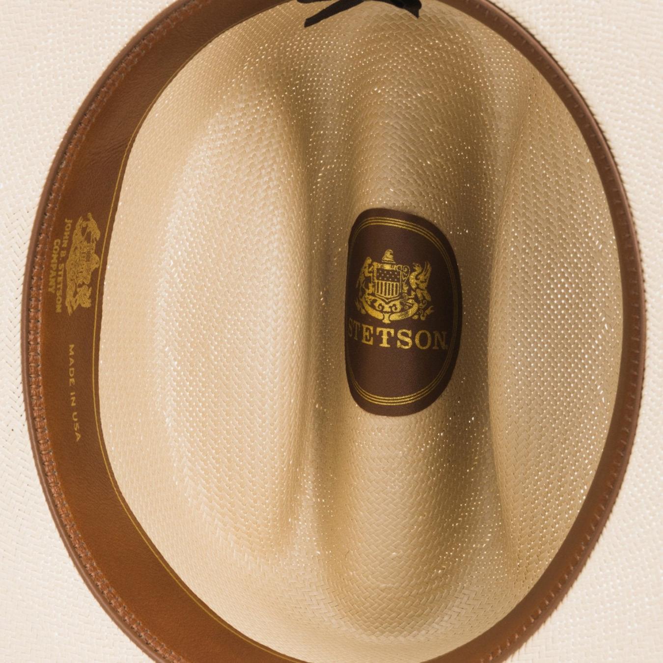 Men/Women Fedora Stetson Open Road Straw Hat Silverbelly