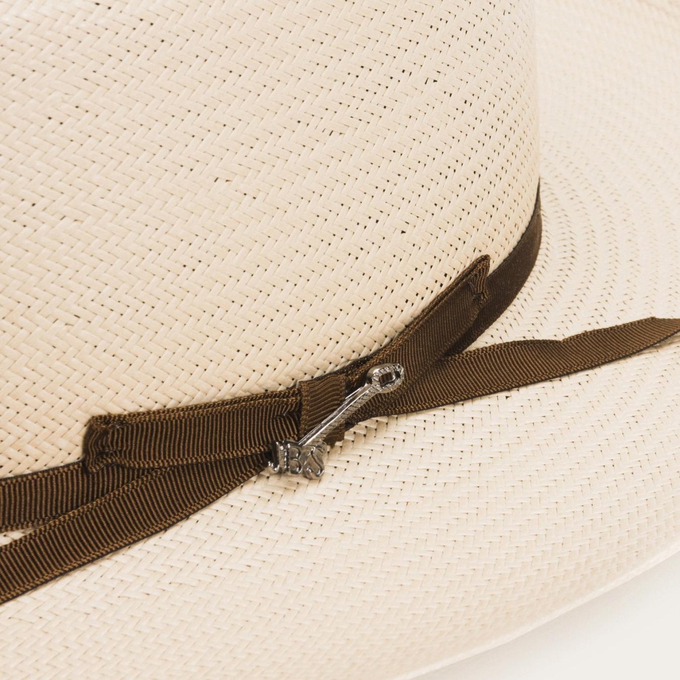 Men/Women Fedora Stetson Open Road Straw Hat Silverbelly
