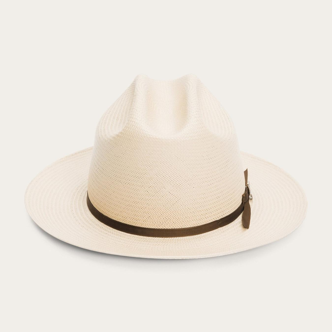 Men/Women Fedora Stetson Open Road Straw Hat Silverbelly