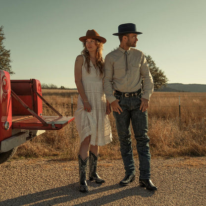 Men/Women Fedora Stetson Pure Open Road True Blue