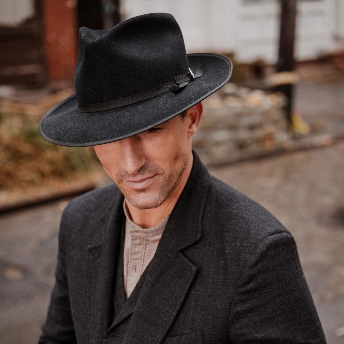 Men/Women Fedora Stetson Stratoliner Fedora Black