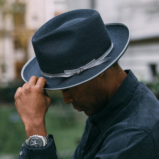 Men/Women Fedora Stetson Stratoliner Hemp Fedora Navy
