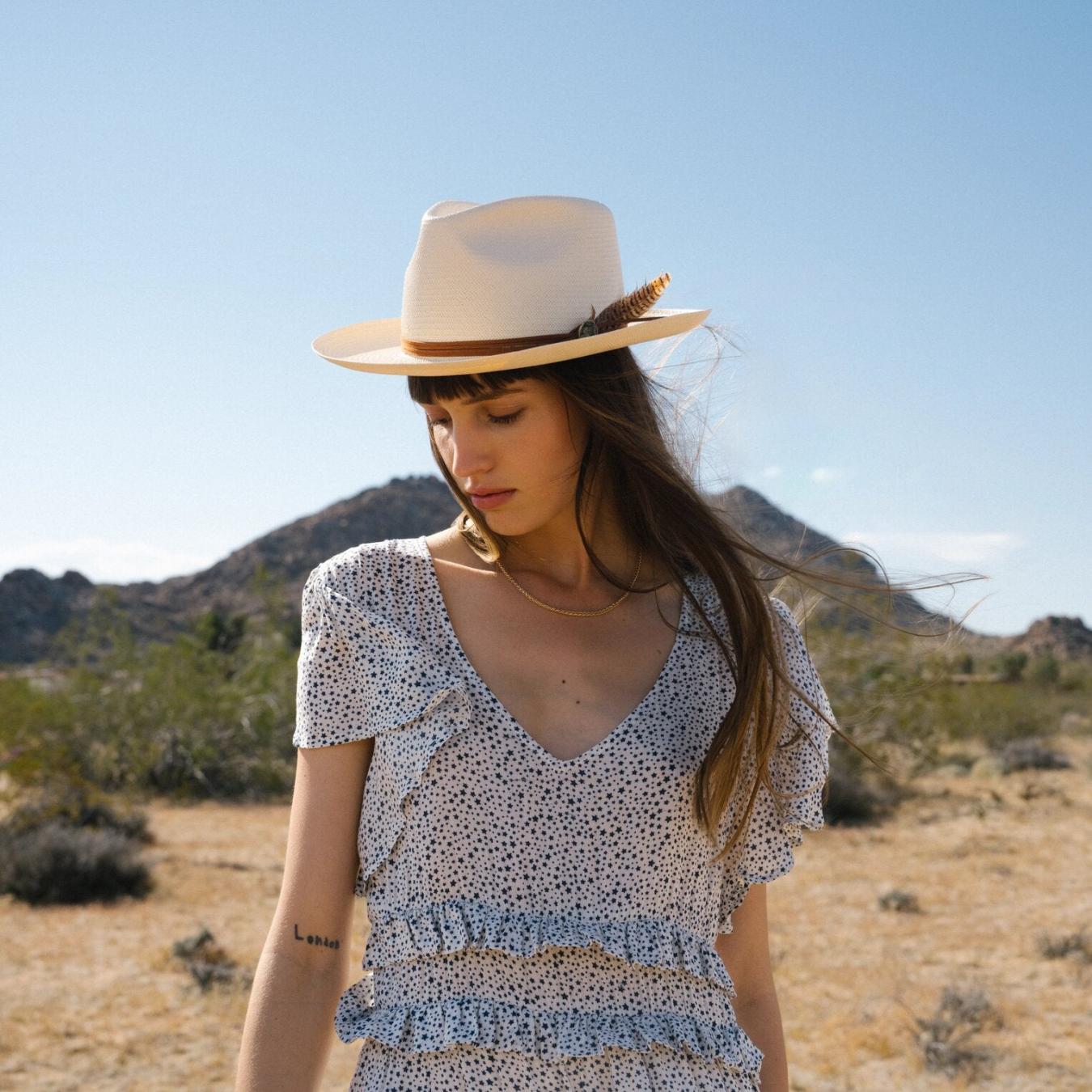 Men/Women Fedora Stetson Tallahassee Shantung Straw Fedora Natural