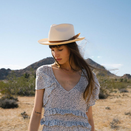 Men/Women Fedora Stetson Tallahassee Shantung Straw Fedora Natural