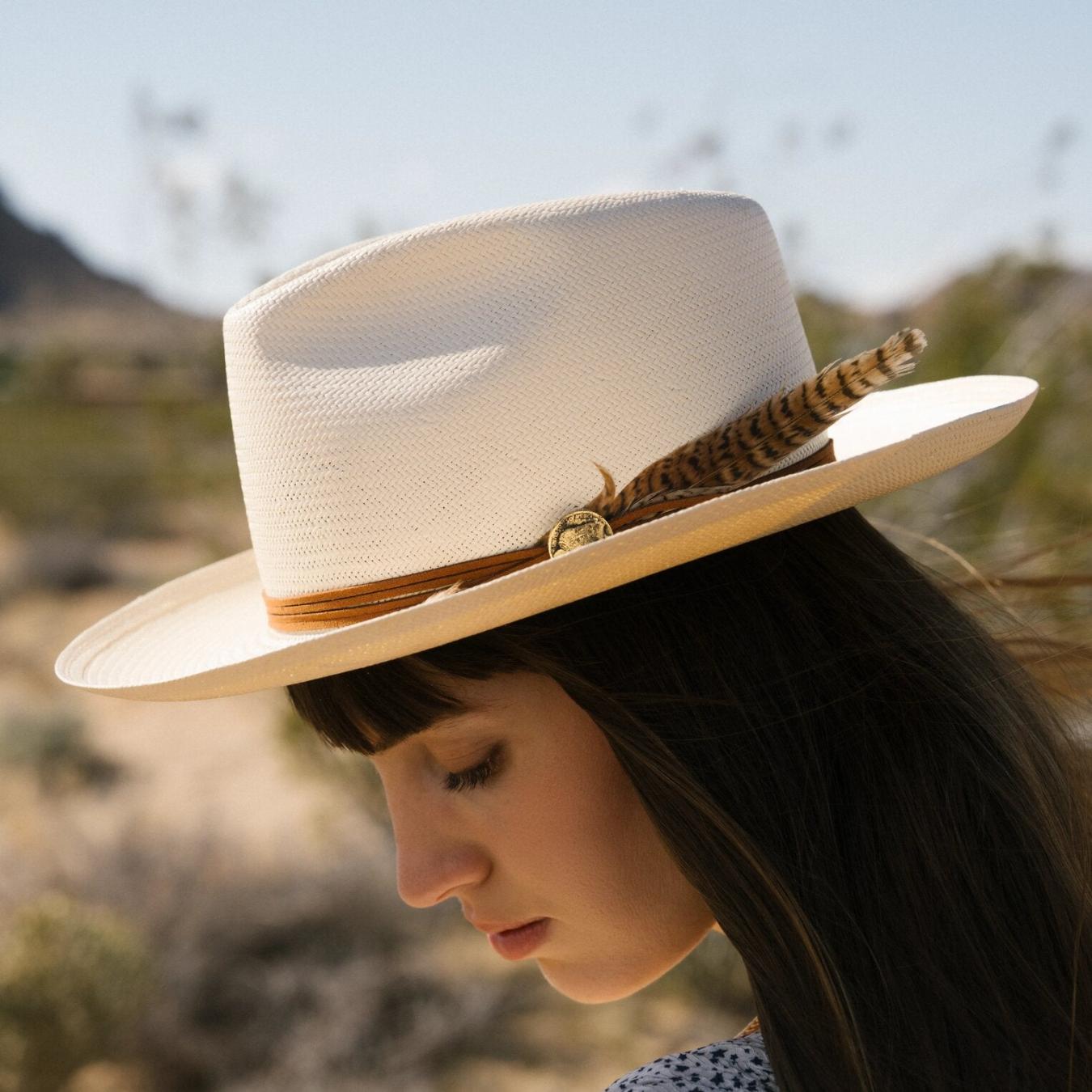 Men/Women Fedora Stetson Tallahassee Shantung Straw Fedora Natural
