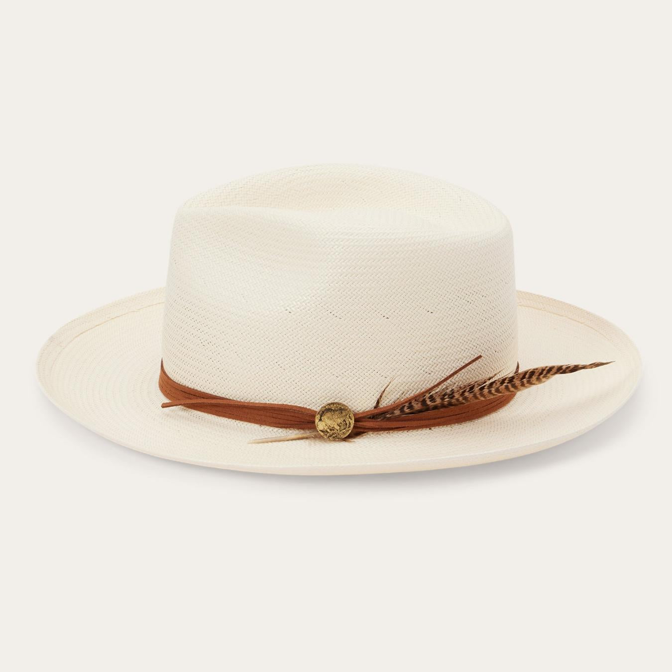 Men/Women Fedora Stetson Tallahassee Shantung Straw Fedora Natural