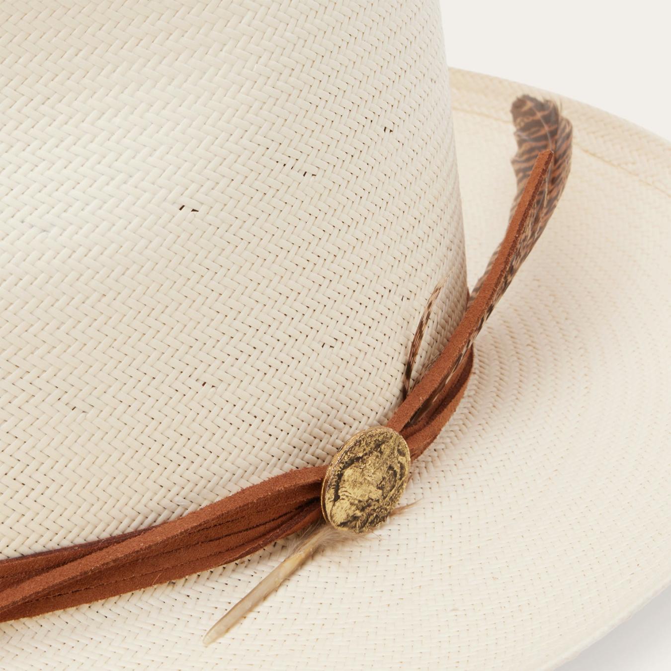 Men/Women Fedora Stetson Tallahassee Shantung Straw Fedora Natural