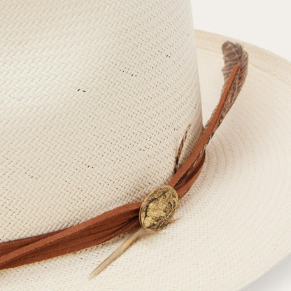 Men/Women Fedora Stetson Tallahassee Shantung Straw Fedora Natural